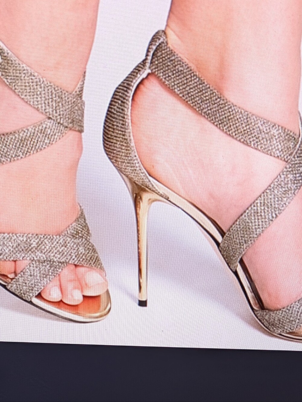 NWB JIMMY CHOO GLITTER LOTTIE CHAMPAGNE STRAPPY STILETTO 👠 HEELS